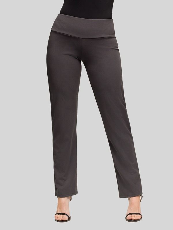 24 セブンコンフォート レディース ボトムス デニムパンツ ハイウエスト プチ 24seven Comfort Apparel Petite Comfortable Stretchigh Waist Dress Pants Charcoal チャコール