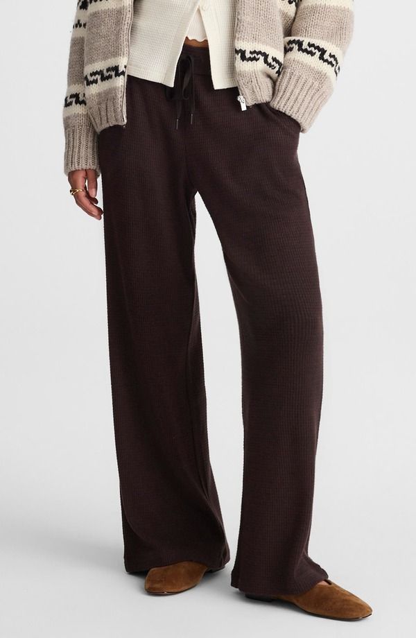 メイドウェル レディース アンダーウェア ナイトウェア ワイドレッグ Madewell Waffle Wide Leg Pajama Pant Molasses
