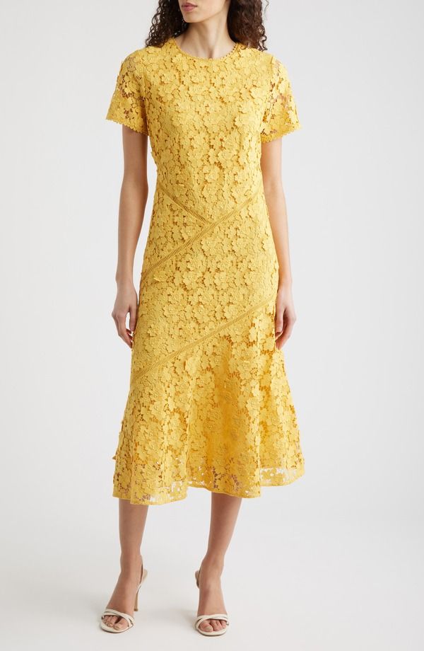 エリータハリ レディース トップス ワンピース レース Elie Tahari The Marci Lace Dress Golden Hour 77,990円