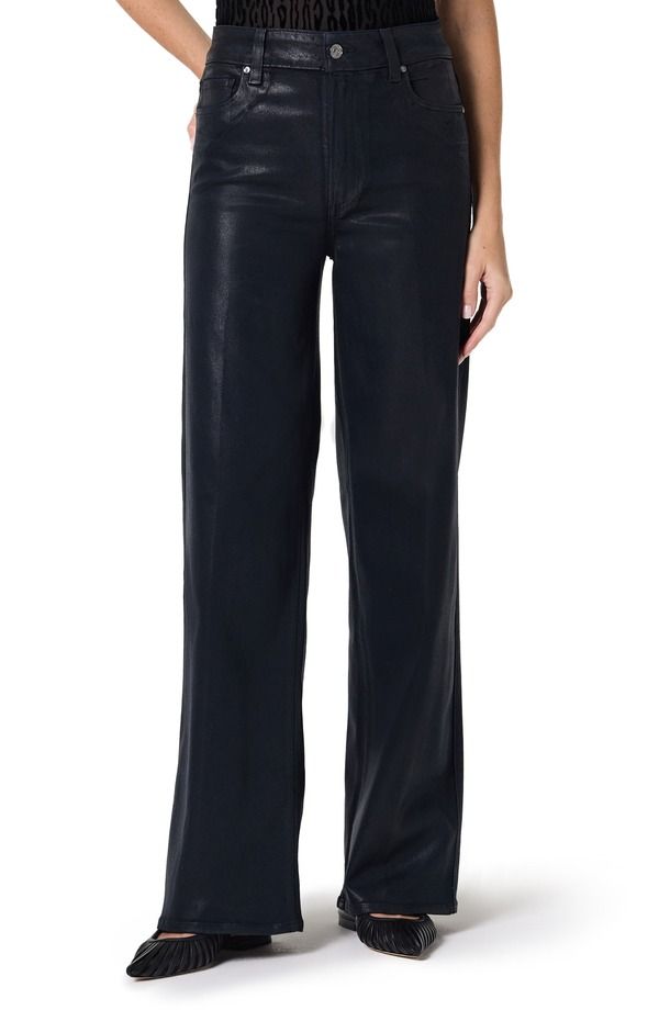 ペイジ レディース ボトムス デニムパンツ ワイドレッグ ハイウエスト コート ジーンズ PAIGE Sasha Coated High Waist Wide Leg Jeans Navy Seascape Luxe Coating ネイビー