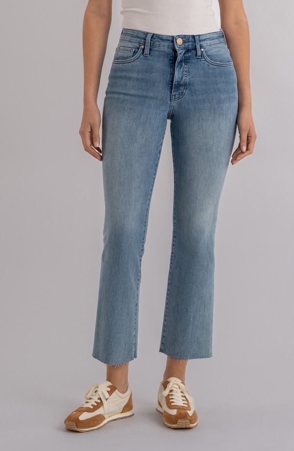 カットフロムザクロス レディース ボトムス デニムパンツ ハイウエスト ジーンズ KUT from the Kloth Kelsey Fab High Waist Kick Flare Jeans Achievement