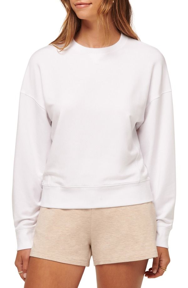トラビスマヒュー レディース アウター パーカー・スウェット シャツ TravisMathew Cloud Sweatshirt White ホワイト