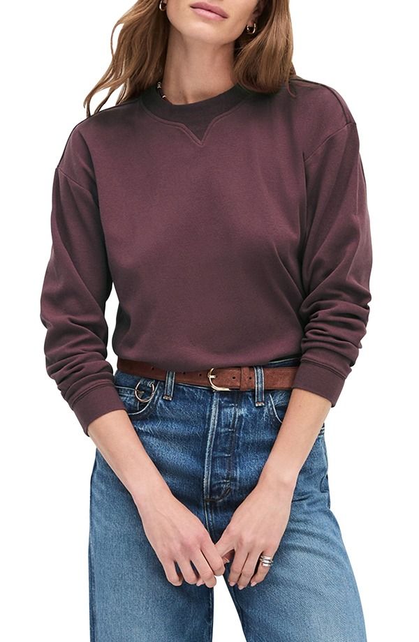 フェイバリット ドーター レディース トップス Tシャツ コットン Favorite Daughter Theveryday Long Sleeve Cotton TShirt Burgundy Dahlia バーガンディ