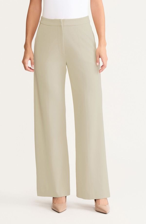 ミソック レディース ボトムス レギンス ワイドレッグ Misook Naomi Wide Leg LuxeStretch Ponte Pant Biscotti