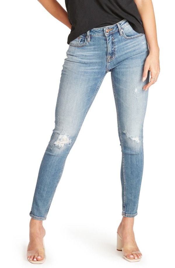 ヴィゴス レディース ボトムス カジュアルパンツ ジーンズ Vigoss Jagger Distressed Crop Skinny Jeans Medium Wash