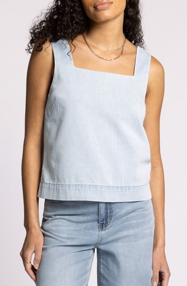 スレッドアンドサプライ レディース トップス シャツ デニム Thread Supply Millicent Denim Tank Isla Wash デニム