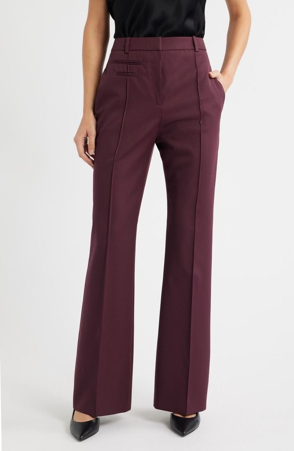 ボス レディース ボトムス レギンス パンツ ウール BOSS Talmia Virgin Wool Flare Pantsoft Vermillion