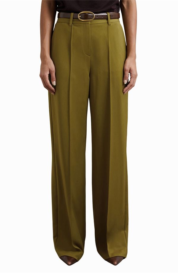 レイス レディース ボトムス レギンス パンツ Reiss Luisa Pintuck Pants Green グリーン