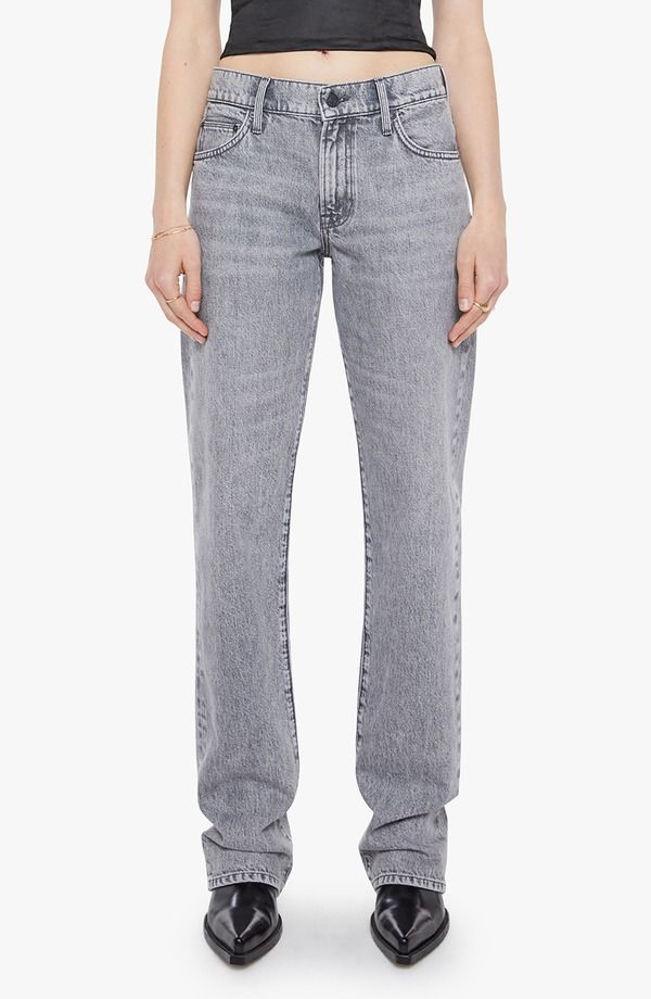 マザー レディース シューズ ブーツ・レインブーツカット ジーンズ ヒール MOTHER SNACKS The Relisheel Bootcut Jeans Earl Grey グレー