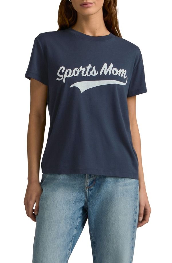 フェイバリット ドーター レディース トップス Tシャツ グラフィック Favorite Daughter Sports Mom Graphic TShirt Navy White ホワイト