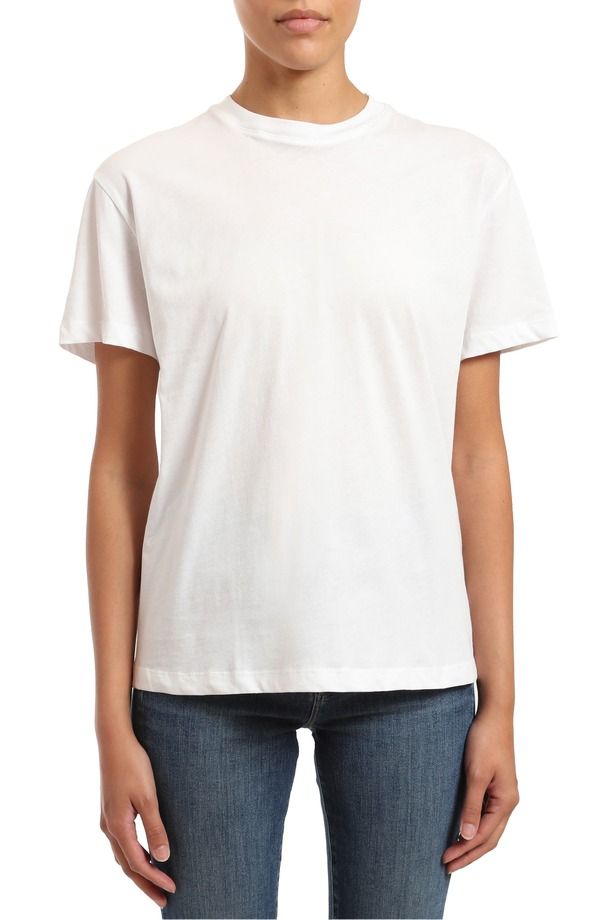 マーヴィ ジーンズ レディース トップス Tシャツ クルーネック コットン Mavi Jeans Crewneck Cotton Boyfriend TShirt White ホワイト