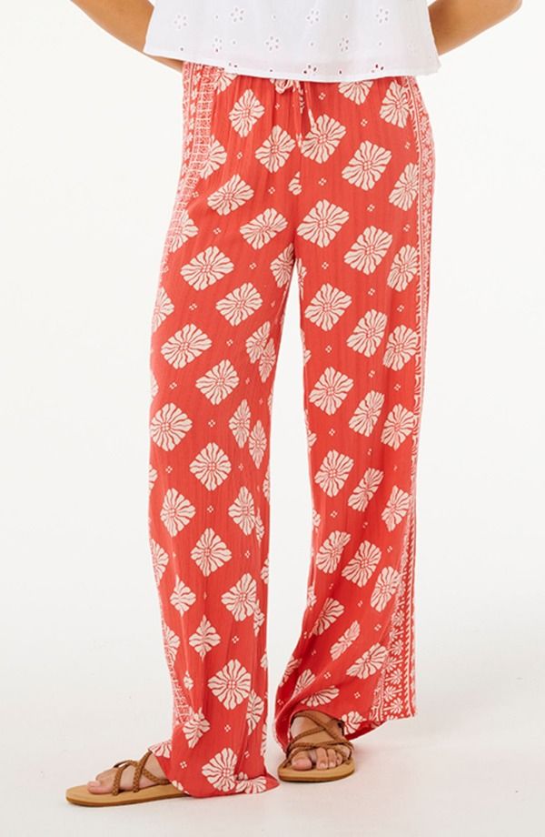 リップカール レディース ボトムス レギンス ワイドレッグ パンツ Rip Curl Ventura Wide Leg Pants Red レッド