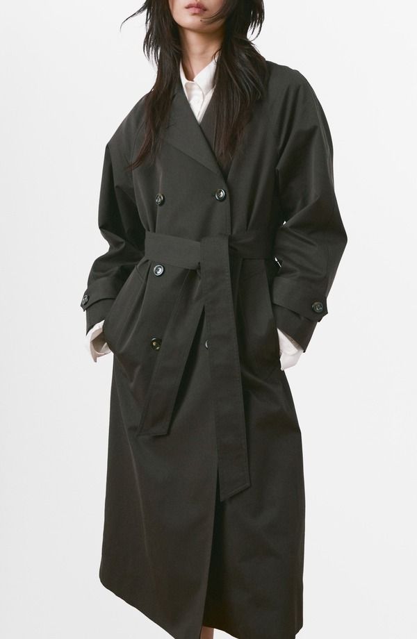 マンゴ レディース アウター ジャケット・ブルゾン コート MANGO Angela Belted Trench Coat Chocolate チョコレート
