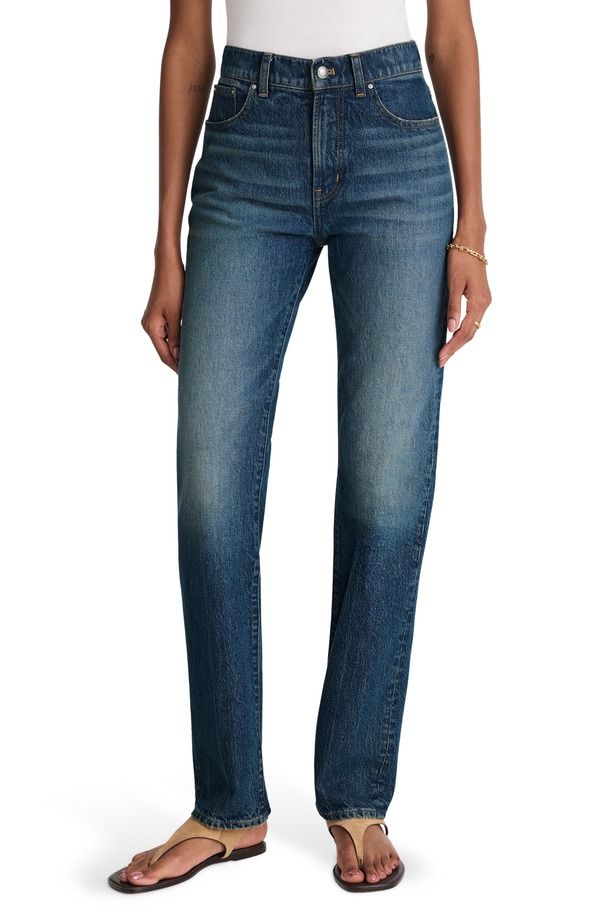 メイドウェル レディース ボトムス デニムパンツ ジーンズ Madewell The Longline Straight Jeans Greendale Wash