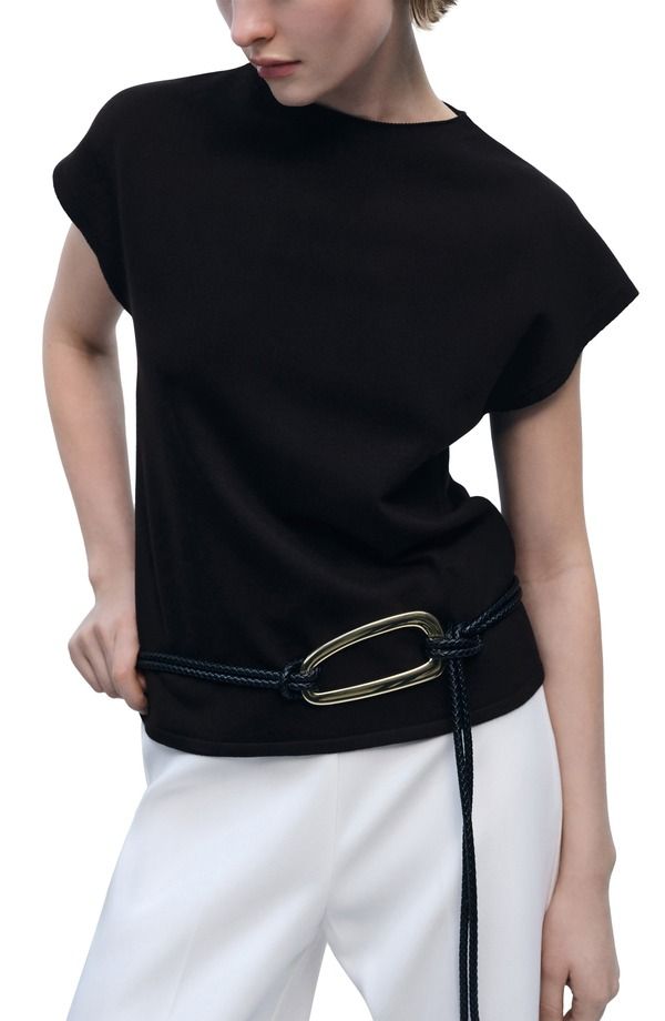マンゴ レディース アウター パーカー・スウェット セーター ノースリーブ ニット MANGO Fine Knit Sleevelessweater Chocolate チョコレート