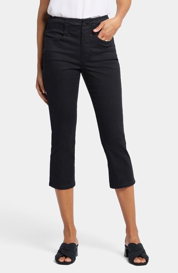 エヌワイディージェイ レディース ボトムス カジュアルパンツ ハイウエスト キャップ ジーンズ NYDJ Ami High Waist Skinny Capri Jeans Black ブラック