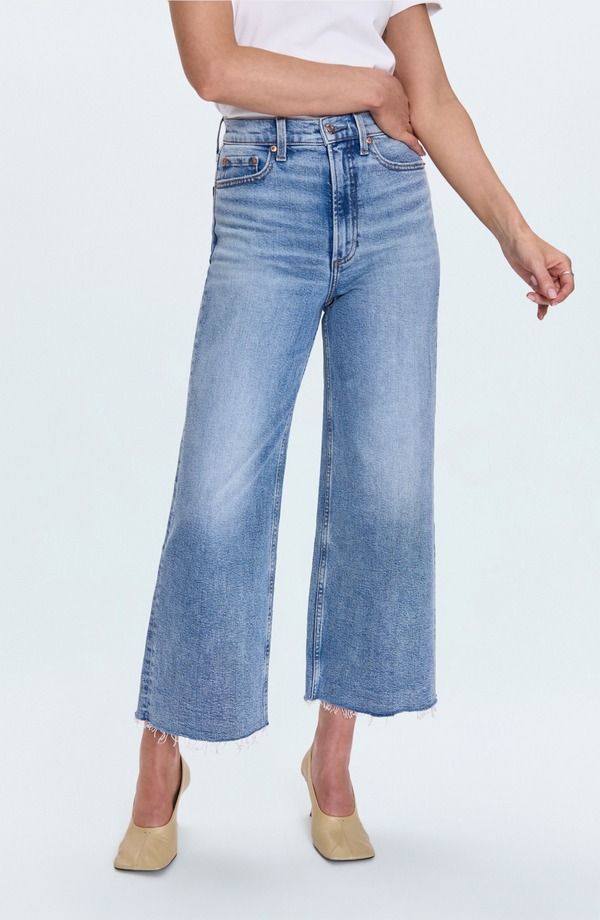 ピストーラ レディース ボトムス デニムパンツ ワイドレッグ アンクル ジーンズ Pistolana Raw Hem Ankle Wide Leg Jeans Bistro
