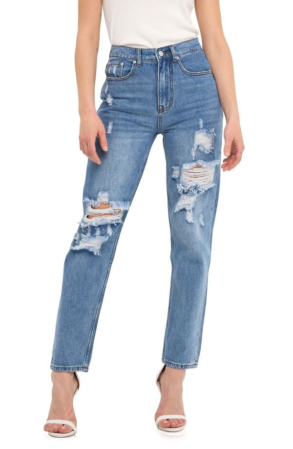 グレー ラブ レディース ボトムス デニムパンツ ジーンズ Grey Lab 90s Distressed Jeans Medium Blue ブルー
