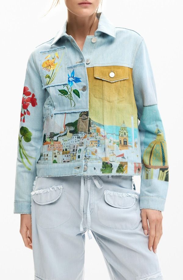 デジグアル レディース ボトムス デニムパンツ ジャケット Desigual Amalfi Denim Trucker Jacket Medium Blue ブルー
