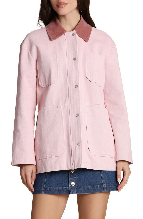 アヴェックレフィーユ レディース アウター ジャケット・ブルゾン コットン Avec Les Filles Cotton Barn Jacket Blackberry