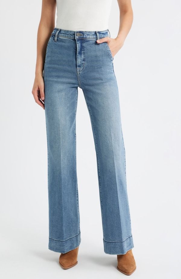 ヒドゥン ジーンズ レディース ボトムス デニムパンツ ハイウエスト HIDDEN JEANS High Waist Comfort Flare Jeans Medwash
