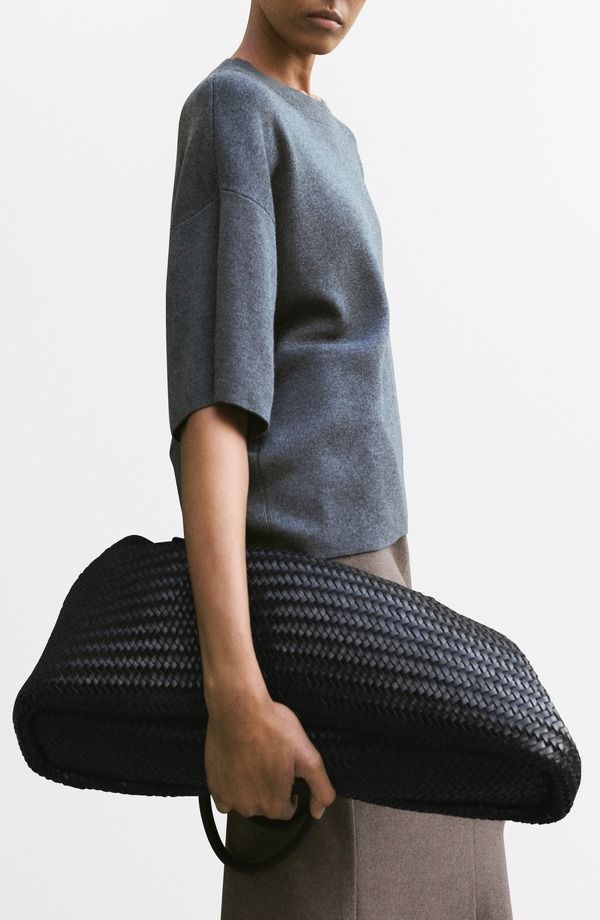 マンゴ レディース アウター パーカー・スウェット セーター MANGOversize Short Sleeve Sweater Charcoal チャコール