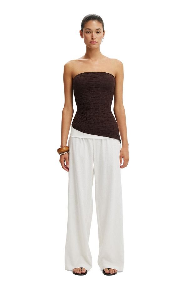 コットンオン レディース ボトムス レギンス Cotton Womens Haven Fold Over Pant White ホワイト