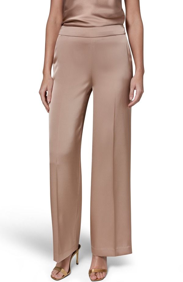 ダナ キャラン ニューヨーク レディース ボトムス レギンストレート パンツ Donna Karanew York Flat Front Straight Leg Pants Umbria