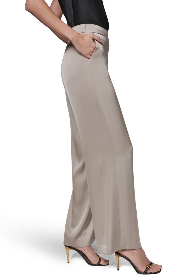 ダナ キャラン ニューヨーク レディース ボトムス レギンストレート パンツ Donna Karanew York Flat Front Straight Leg Pants Turin