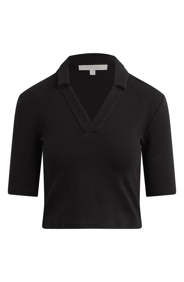 フェイバリット ドーター レディース トップス ポロシャツ Favorite Daughter The Reading Johnny Collar Polo Black ブラック