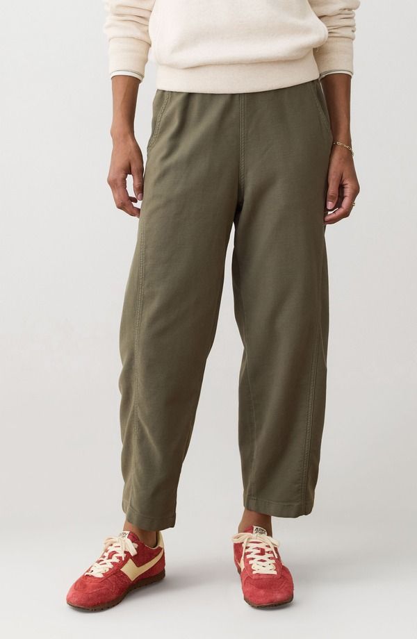 マリーン レイヤー レディース ボトムス レギンス パンツ Marine Layer Jessie Barreleg Twill Pants Dusty Olive オリーブ