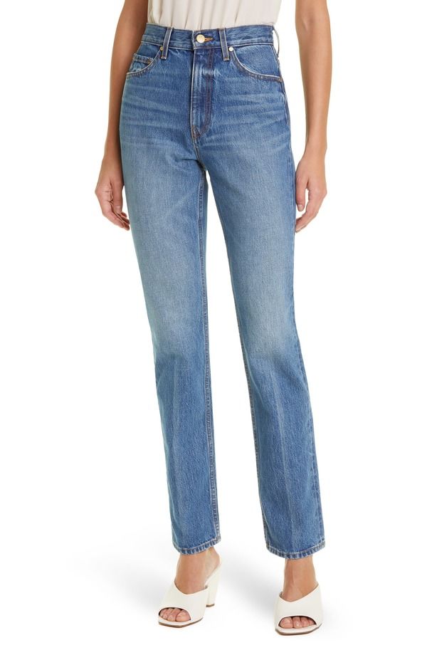 ウラ・ジョンソン レディース シューズ ブーツ・レインブーツカット ジーンズ Ulla Johnson The Agnes High Wait Rigid Bootcut Jeans Danube Medium Indigo Wash インディゴ