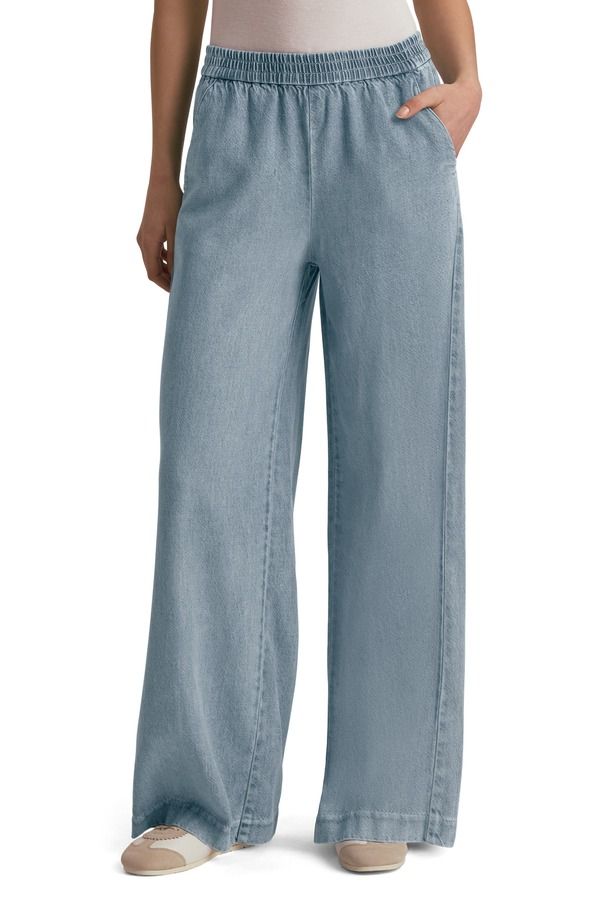 フェイバリット ドーター レディース ボトムス デニムパンツ ワイドレッグ ジーンズ Favorite Daughter The Malibu Wide Leg Jeans Coronado