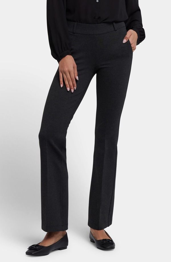 エヌワイディージェイ レディース ボトムス レギンス フレア パンツ ニット NYDJ PullOn Flare Leg Ponte Knitrousers Charcoal Heather チャコール