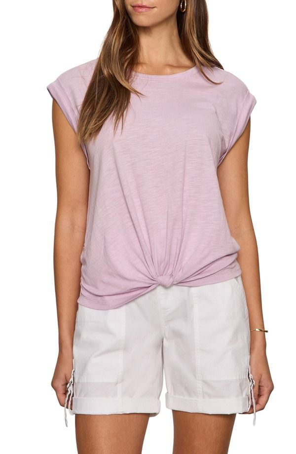 サンクチュアリー レディース トップス Tシャツ Sanctuary Knotted Muscle Tee Petal Purple パープル