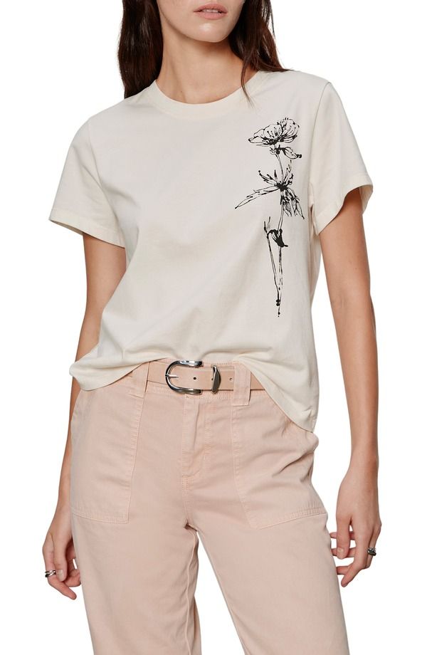 サンクチュアリー レディース トップス Tシャツ フラワー柄 コットン フラワー グラフィック Sanctuary Timeless Floral Organicotton Graphic TShirt Collagen White Dandelion ホワイ