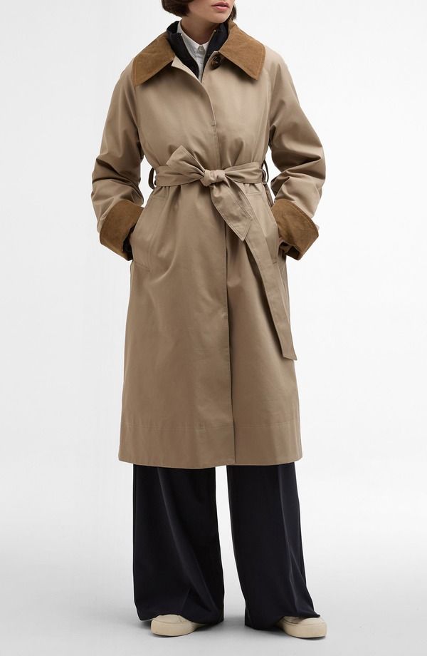 バブアー レディース アウター ジャケット・ブルゾン コート Barboureagan Wateresistantwill Coat Honey Ancient Poplar