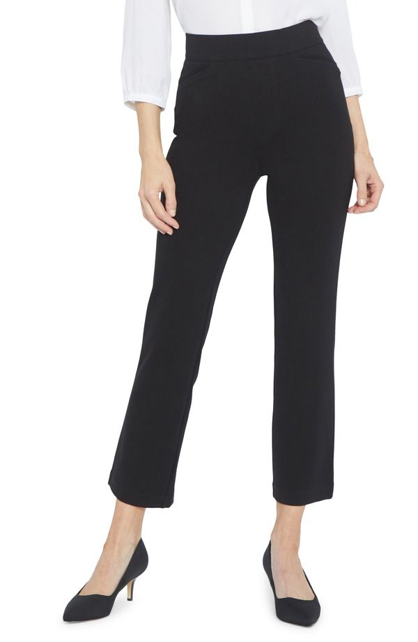 エヌワイディージェイ レディース ボトムス レギンストレート パンツ NYDJ Crop Straight Leg Pants Black ブラック