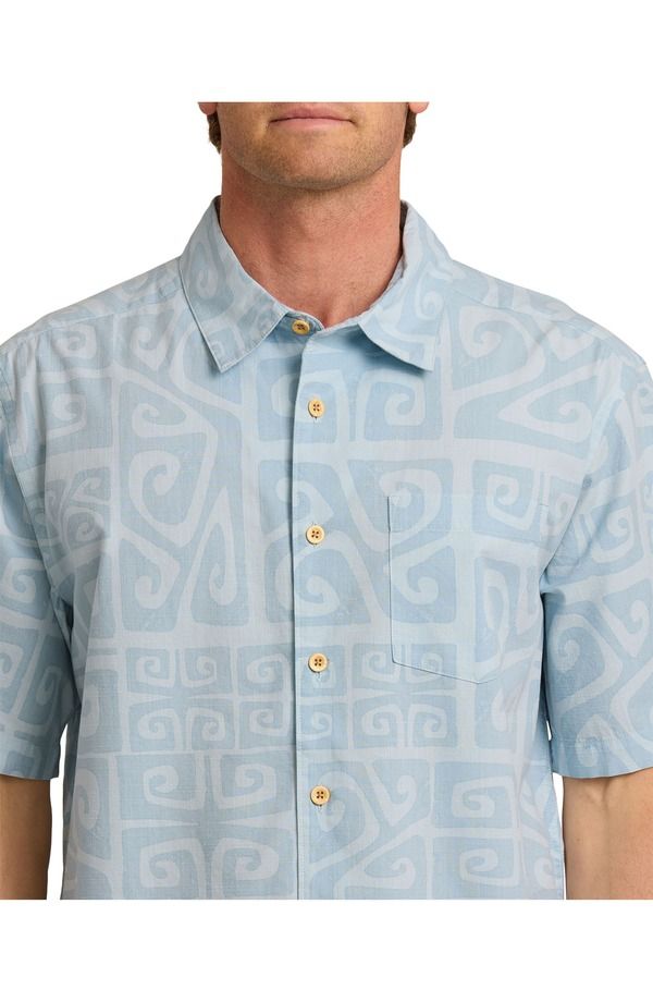 クイックシルバー ウォーター マン メンズ トップス シャツ Quiksilver Waterman Tiki Beach WM SShort Sleeve Shirt Skyway