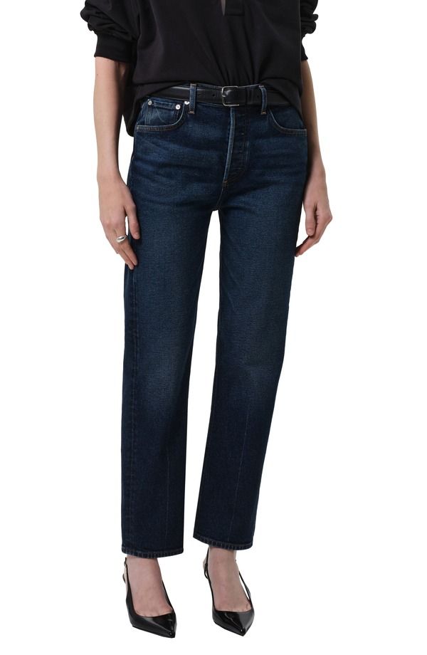 シチズンズ オブ ヒューマニティ レディース ボトムス デニムパンツ ストレート ハイウエスト アンクル ジーンズ Citizens of Humanity Blaine High Waist Ankle Straight Leg Jeansutherland
