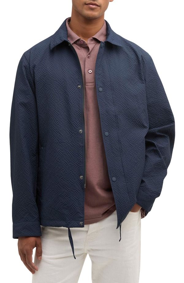 バブアー メンズ アウター ジャケット・ブルゾン Barbour Ashbury Textured Jacket Navy ネイビー