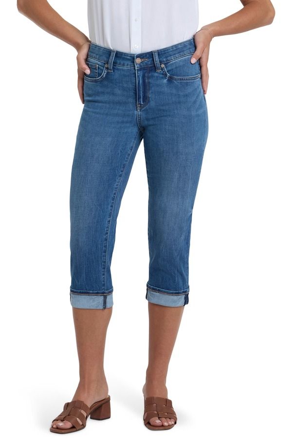 エヌワイディージェイ レディース ボトムス カジュアルパンツ ジーンズ NYDJ Marilyn Cool Embrace Straight Crop Jeans Wild River