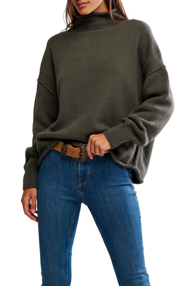 フリーピープル レディース アウター パーカー・スウェット タートルネック セーター Free People Torres Turtleneck Sweater Army アーミー