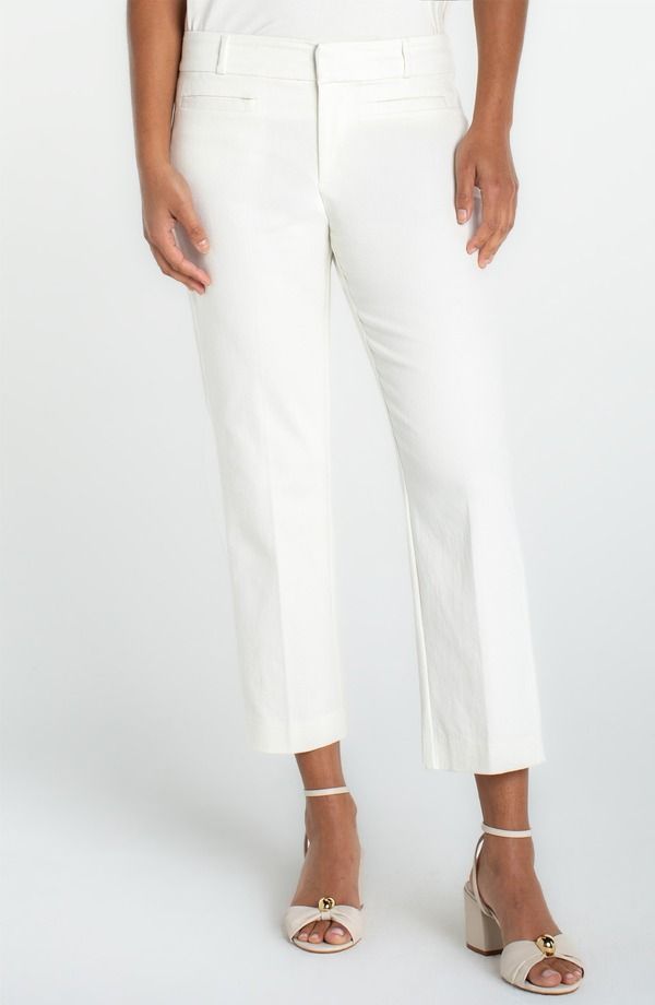 リヴァプール ロサンゼルス レディース ボトムス レギンストレート パンツ Liverpoolos Angeles Welt Pocket Crop Straight Leg Pants Whipped Cream クリーム