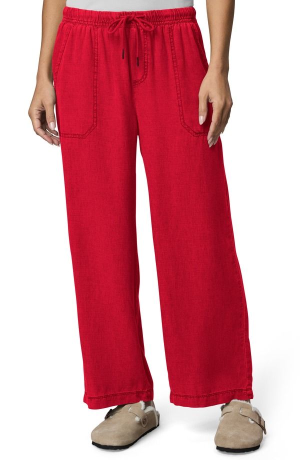 スプレンディット レディース ボトムス レギンス ワイドレッグ パンツ Splendid Angie Crop Wide Leg Pants Rouge Red レッド
