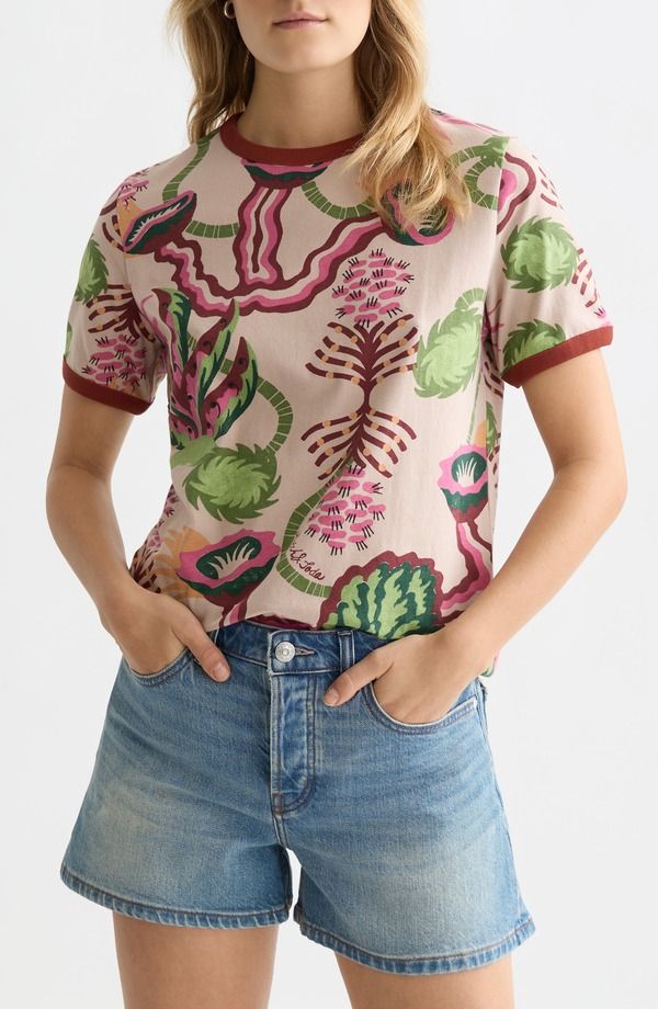 スコッチアンドソーダ レディース トップス シャツ プリント ニット Scotch Soda Print Knitop Desert Floral Canyon Clay