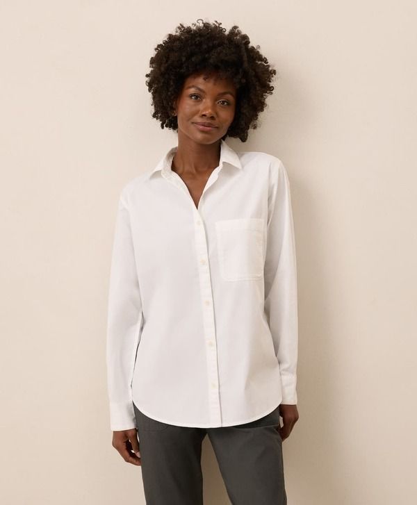 パクト レディース トップス シャツ コットン Pact Organicotton All Day Poplin Classic Shirt White ホワイト