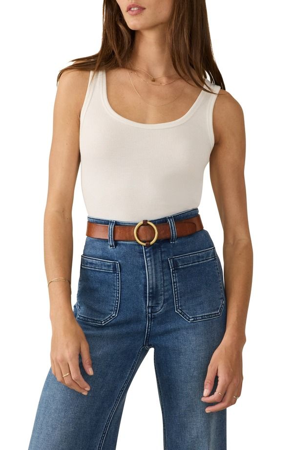 ファレティ レディース トップス シャツ Faherty Featherweight Freestyle Rib Tank Top Egret