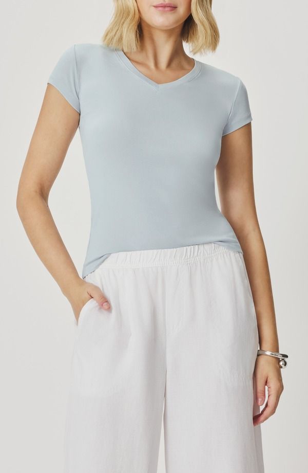 スプレンディット レディース トップス Tシャツ Vネック Splendid Josie Stretch VNeck TShirt Country Air Blue ブルー 12,690円
