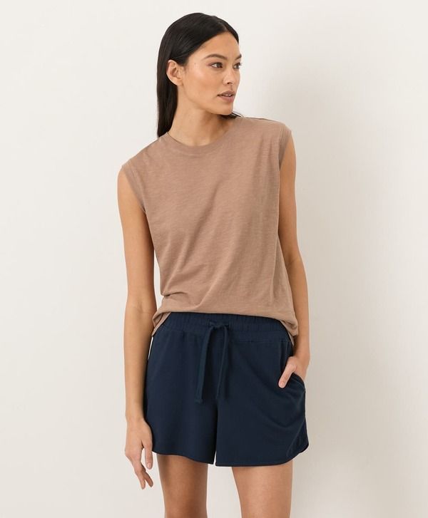 パクト レディース トップス Tシャツ コットン Pact Organicotton Featherweight Slub Relaxed Muscle Tee Driftwood Brown ブラウン